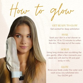 ENLIWISH Silk Exfoliating Glove 100% Turkish Silk DEEP EXFOLIATING Body Scrubber Dead Skin Removal Body Exfoliator SMOOTHS SKIN Tan Removal Scrub