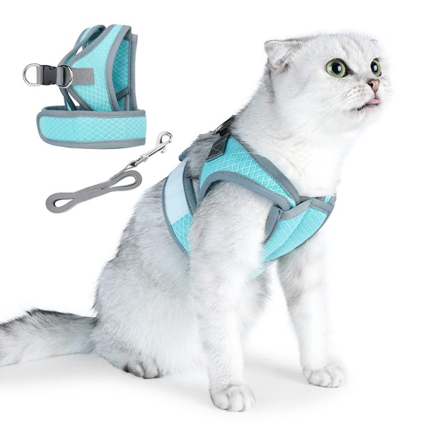 HEYWEAN Escape Proof Cat Kitten Harness with Leash Set for