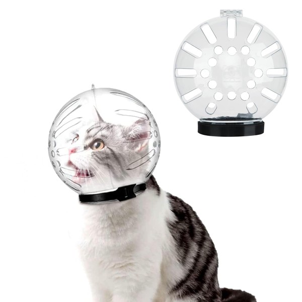 Breathable Cat Muzzle Anti-bite Grooming Muzzle Mask Transparent Kitten Mouth