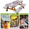 Picnic Table and Bench Covers,Camping Table Covers with Elastic -