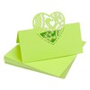 BUNCHBRAVO 50-Pack Place Cards for Table Setting, Heart Laser Cutout