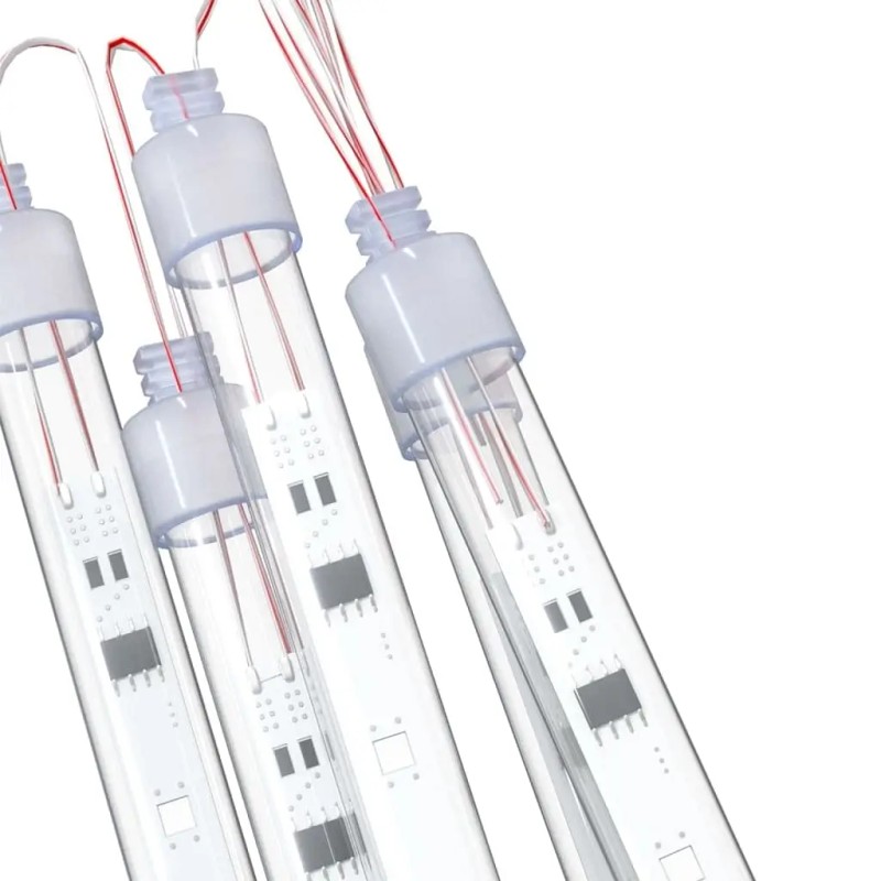 W2B VidaXL Meteor Light Set 8 Blue Plastic 19.7\" Tubes