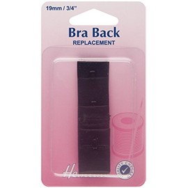 Hemline Women's Bra Back Replacement, Black, 19mm