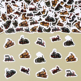 Jollyboom 200Pcs Train Confetti, Retro Train Birthday Baby Shower Party Decorations Confetti for Table Decoration Double-sided Printing for Boy Girl Transportation Train Theme Party