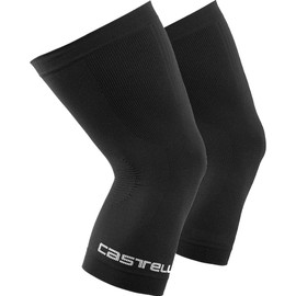 CASTELLI PRO Seamless Knee Warmer Leg Warmers, Black/White, Small/Medium