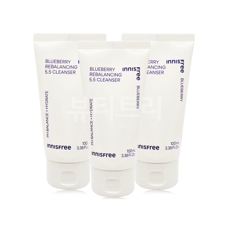 Innisfree Blueberry Rebalancing 5.5 Cleanser 100ml x 3 / 이니스프리