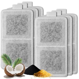 TOGGATH 6 Pack Cat Water Fountain Filter Replacement Compatible With PetSafe Whisker City Automatic Pet Fountain, Small and Large Size Pet Water Fountain Replacement Filters(Large)