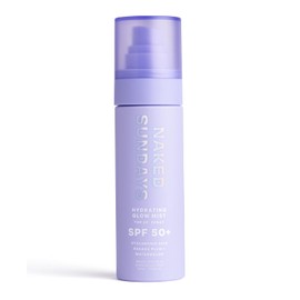 Naked Sundays SPF 50+ Hydrating Glow Face Mist, Daily Facial Setting Spray & Sunscreen for Healthy Skin, Lightweight & Non-Greasy, with Hyaluronic Acid for All Skin Types, Makeup-Friendly(75ml)
