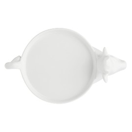 Die weiße Porzellan Tablett Kuh-Käse Kollektion Bauernhof