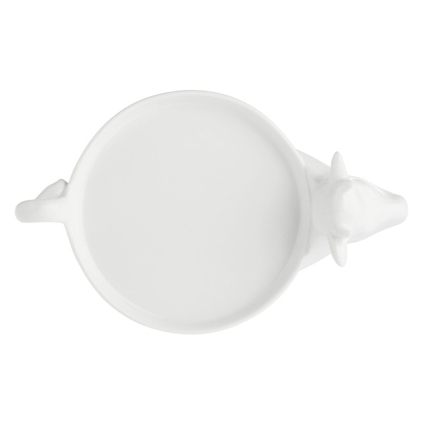 Die weiße Porzellan Tablett Kuh-Käse Kollektion Bauernhof