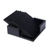 Leather Coasters Set of 6 with Holder,Cup Mat Pad for