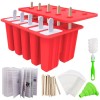 Miaowoof Homemade Popsicle Molds Shapes, 10PCS Silicone Ice Pop Maker