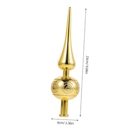 Gatuida 2pcs Christmas Tree Treetop Star Decor Elegant Xmas Tree Topper Lightweight Compact Christmas Decorations for Holiday Parties Gold Silver Design