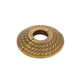 Renovators Supply Manufacturing Escutcheon Plate 3.13" OD Escutcheon 0.75" IPS Lacquered Antique Gold Finish Aluminum Radiator Flange