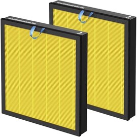 Amboseli 200S Replacement Filter Compatible with LEVOIT Vital 200S Air Purifie-r, 3-in-1 H13 Grade True HEPA, High-Efficiency Activated Carbon Vital 200S-P Replacement Filter (Yellow, 2 Pack)
