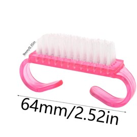 Lmyzcbzl Nail Brush, 4 Pcs Plastic Clean Brush, Hand Scrubbing Cleaning Brush, with Plastic Handle, for Cleaning Nails (Purple, Pink, Blue, Transparent)