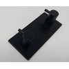 Ganchos Dobles para Toallas, Montaje en Pared, Negro Mate, 9