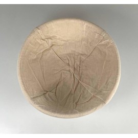 Tredoni Rattan 25 cm Round Dough Proofing Basket/Bowl + Cotton Cover, 1 kg Flour - Rising Dough, Bread Fermentation (25 cm // 0.5 kg)