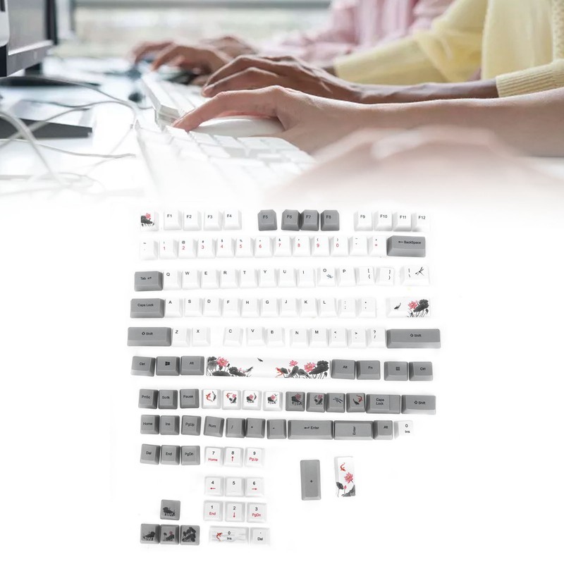 PBT Keycaps 118 Key English Style With Animal Pattern Elements