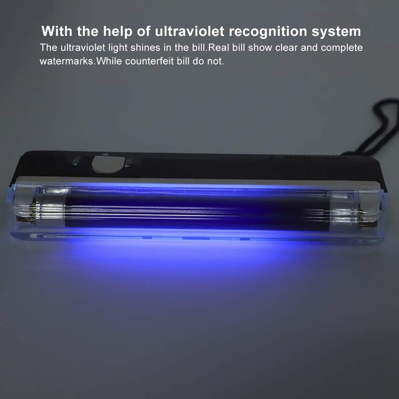 VBESTLIFE Portable UV Money Detector, Portable UV Bill Detector with