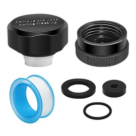 Langina Vacuum Breaker Replacement Kit, ASSE 1019-A Vacuum Breaker Repair Kit(Fine Thread), Anti Siphon Valve Repair Kit, Outdoor Faucet repair kit(Black) with 1PCS 3/4" Outdoor Faucet Cap(Black)