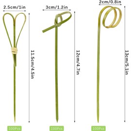 Hsthe Sea 300 Pieces Bamboo Cocktail Sticks, Bamboo Toothpicks, Fruits, Food Party Accessories?