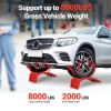 Garvee Portable Steel Car Ramp Set (2), 8000lb Load Rating,