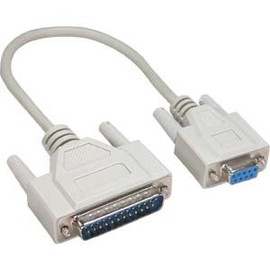 ACCL 6Ft DB9-F/DB25-M Null Modem Cable, 10 Pack