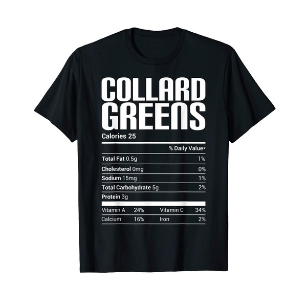 Collard Greens Nutrition Facts Family Matching Christmas Tee T-Shirt