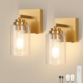 Loiogohot Wall Sconces,Rechargeable Wall Lights Set of 2 Dimmable Battery Operated,15000mAh Endurance 200 Hours Fast Charging,Wireless Sconces for Bedroom Living Room Bathroom Hallway Farmhouse