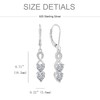 Aprila Heart Drop Dangle Earrings 925 Sterling Silver Infinity Leverback
