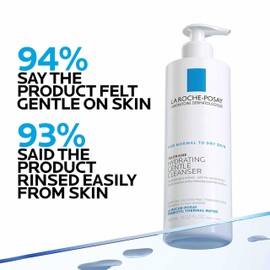 La Roche-Posay Toleriane Hydrating Gentle Face Cleanser, Hydrating Facial Cleanser With Niacinamide + Ceramides, Daily Face Wash For Dry Skin To Normal Skin, Sensitive Skin Tested, Fragrance Free