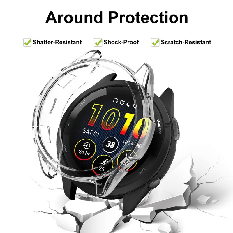 KeeFos Protective Case Compatible with Garmin Forerunner 265, TPU Case