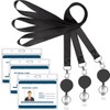 YOUOWO Neck Strap, Neck Strap, Elastic Reel, ID Card Holder,