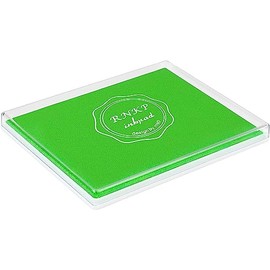 MOYBMG Large Green Permanent Ink Pad for Rubber Stamps, 5x4 Inch, Kids Non-Toxic Safe Ink Pad, Paper Wood Fabric