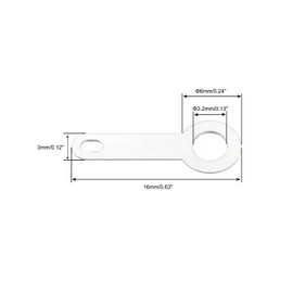 QUARKZMAN PCB Solder Eyelet Plate Ring Clamp 3.2 mm 16 mm Length Connection for Power Cable Solid Wire Pack of 200