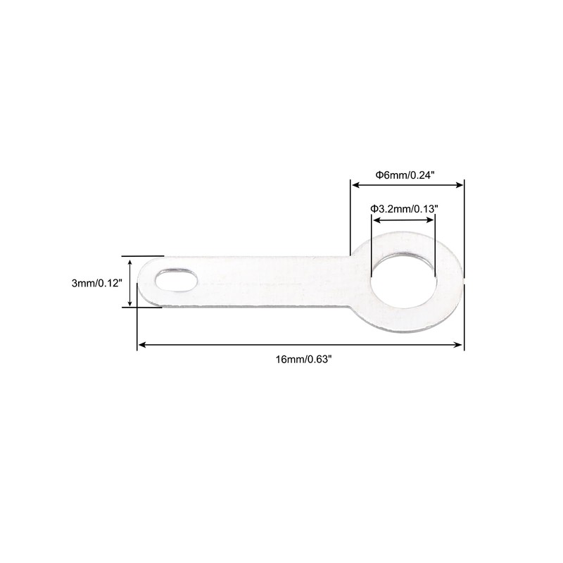 QUARKZMAN PCB Solder Eyelet Plate Ring Clamp 3.2 mm 16