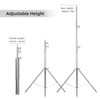 2M/79in Adjustable Metal Tripod Light Stand with 1/4in Screw Stainless
