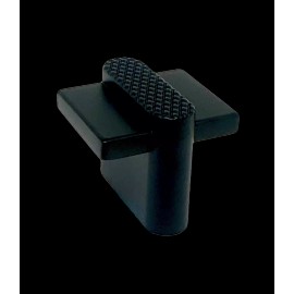 Brainerd P43222C-FB 1 1/4" Modern Knurled Cabinet & Drawer Knob Flat Black