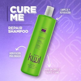 KÜÜL Cure Me Shampoo Reconstructor Cabello Seco Maltratado Debilitado 1L | Reparación profunda para cabello debilitado. Hidratación intensiva y fortalecimiento capilar. Reduce el quiebre.