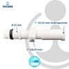 tecuro Extension pipe, overflow connection pipe, diameter 25 x 165