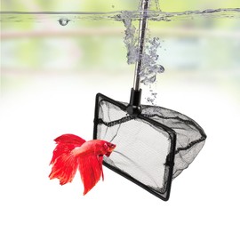 DaToo 3 Inch Aquarium Fish Net for Betta Fish Tank Nano Nylon Net with Extendable Handle 6-16 Inch, 1 Yr Warranty