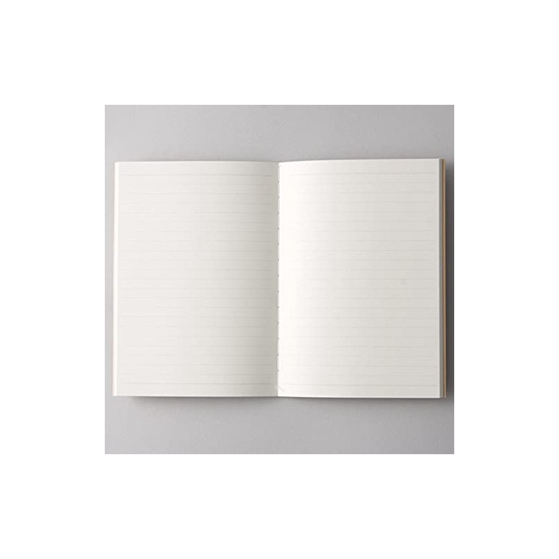 Muji NAA05A9S Notebook, 0.2 inch (6 mm) Horizontal Rule, Beige,