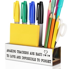 Thank you Sign for Teacher Mentor, End of Year Retirement Appreciation Gift for Teacher Principal, Amazing Teachers Week Inspirational gift for Educators Office Desk Pencil Holders-LBZ04