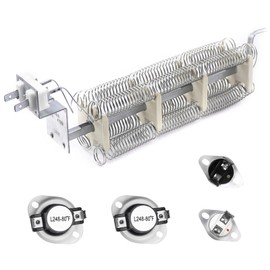 ZATUX LA-1044 Dryer Heating Element and LA-1053 Dryer Thermostat Fuse Kit Compatible with Whirl-pool May-tag Dryers Replaces LA1044 AP4242494 PS2162280 PYET244AYW LNC7764A71