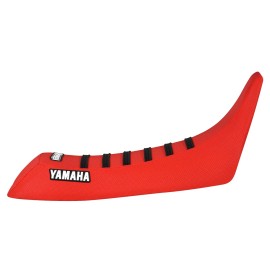 Enjoy Mfg 1985-1988 Yamaha Big Wheel 200  Gripper Seat Cover  ALL RED /BLACK RIB #397 LOGO