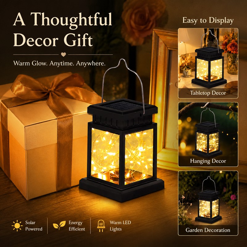 Solar LED Outdoor Lantern for Garden Decor – Hanging Candle