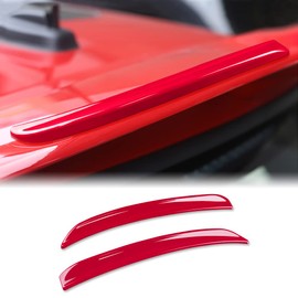 KUNGKIC Pack of 2 ABS Rear Wing Trim Spoiler Extension Lip Fins Decorative Stickers Compatible with Mini Cooper F55 F56 S/JCW 2014-2022 Accessories, Cool Exterior Decoration, Sporty Style (Red)