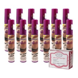 Prosa 12 Piezas Rimel Mascara Pestañas 4 En 1, 1 Jabón 50gr La Artesanal (Maxi-Volumen Silicón)