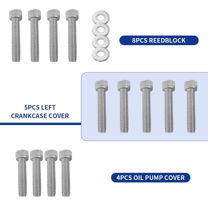 304 Stainless Steel Engine Bolt Kit 54pcs (7Pack) Compatible for
